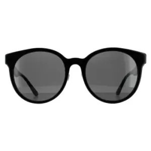 Image of Round Black With Green and Red Grey Gradient Sunglasses