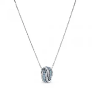 Image of Swarovski Further Blue and White Double Crystal Pendant 5537106