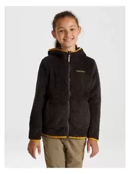 Image of Boys, Craghoppers Kid's Angda Hooded Fleece Jacket, Black, Size 5-6 Years
