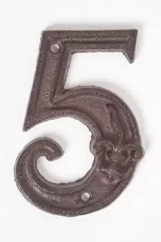 Image of Cast Iron House number, 5