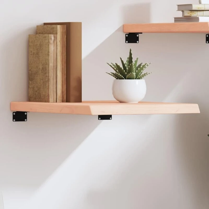 Image of VIDAXL Vidaxl - Wall Shelf 40x60x(2-4) cm Untreated Solid Wood Oak 8720845812379