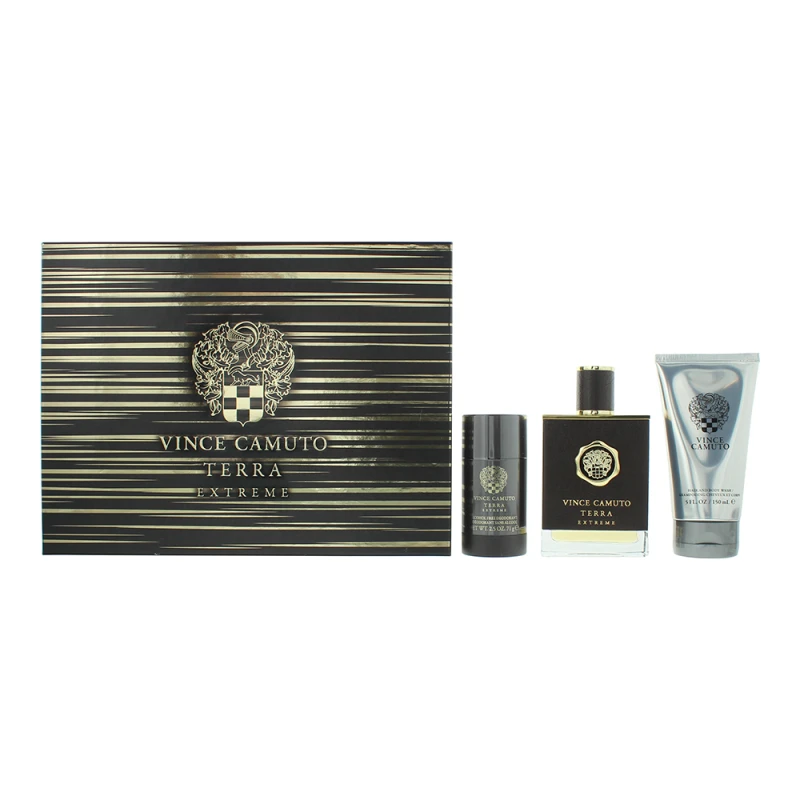 Image of Vince Camuto Terra Extreme Gift Set 100ml Eau de Parfum + 150ml Shower Gel + 75ml Deodorant Stick