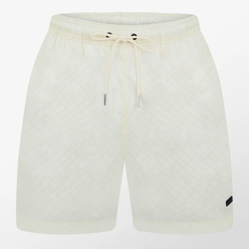 Image of Boss Mens Jacques Elasticated Waist Quick-Drying Swim Shorts Open White 131 male S