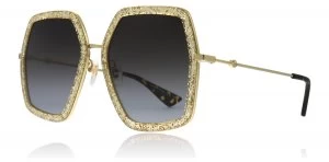 Image of Gucci GG0106S Sunglasses Gold 005 56mm