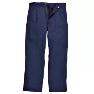 Image of Biz Weld Mens Flame Resistant Trousers Navy Blue Extra Small 32"