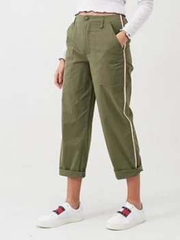 Image of Tommy Jeans Side Stripe High Rise Trouser - Olive