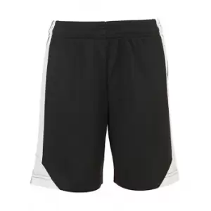 Image of SOLS Childrens/Kids Olimpico Football Shorts (6 Years) (Black/White)