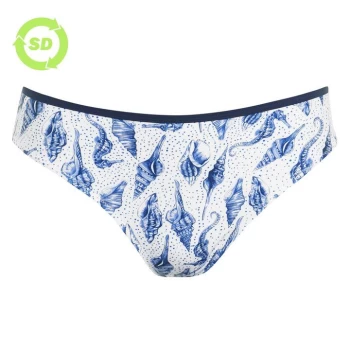 Image of SoulCal Shell Print Bikini Bottoms - White Shell Prn