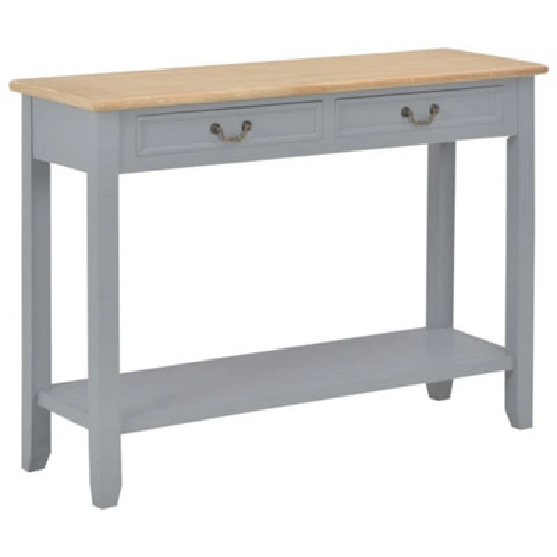 Image of vidaXL Console Table Grey 110x35x80cm Wood Side Cabinet Stand Hall End Drawer