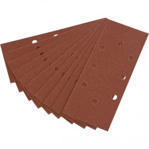 Image of Draper Punched Clip On 1/3 Sanding Sheets 92mm x 230mm 80g Pack of 10