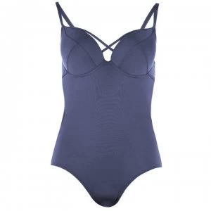 Image of Biba Cross Strap Swimsuit - Grey