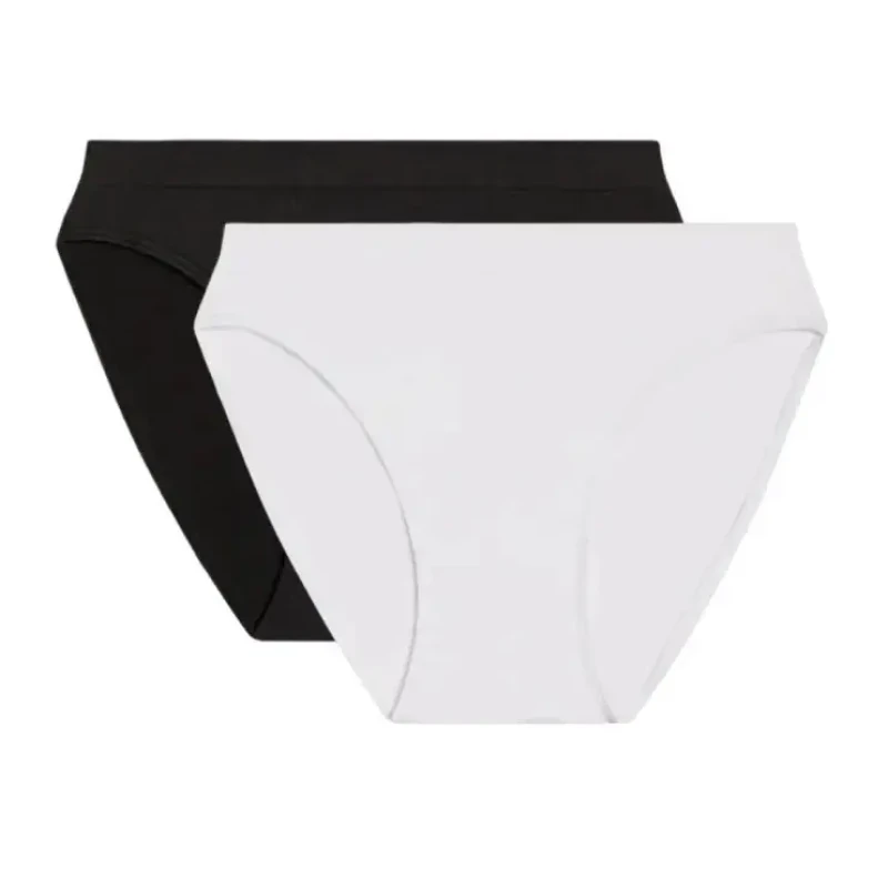 Image of Dim Set of 2 Womens Panties DIM Microfibre Pockets Eco Noir Female 42/44