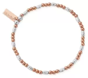 Image of ChloBo MBDSP Mixed Metal Dainty Sparkle Bracelet Rose Gold Jewellery