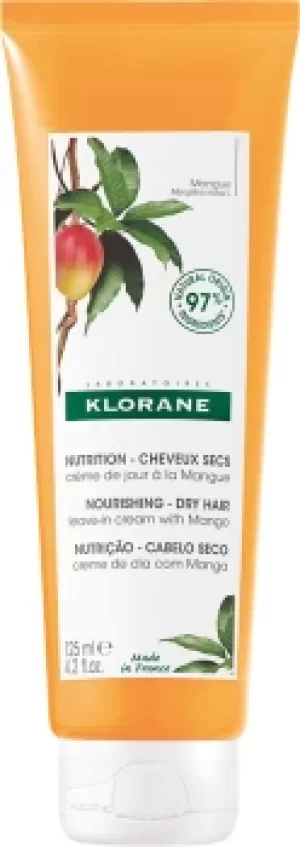 Image of Klorane Mango Nourishing Leave-In Cream for Dry Hair 125ml