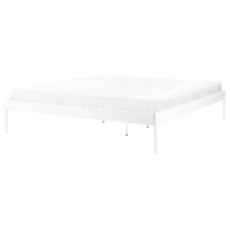 Image of Beliani Bed Metal Vaurs 180 X 200 Cm (Eu Super King) White