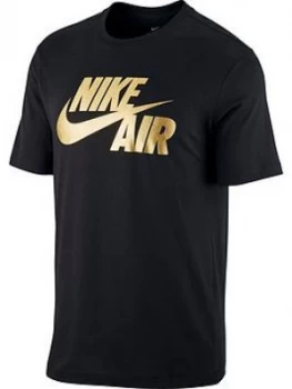 Image of Nike Preheat Tee - Black/Gold Size M Men