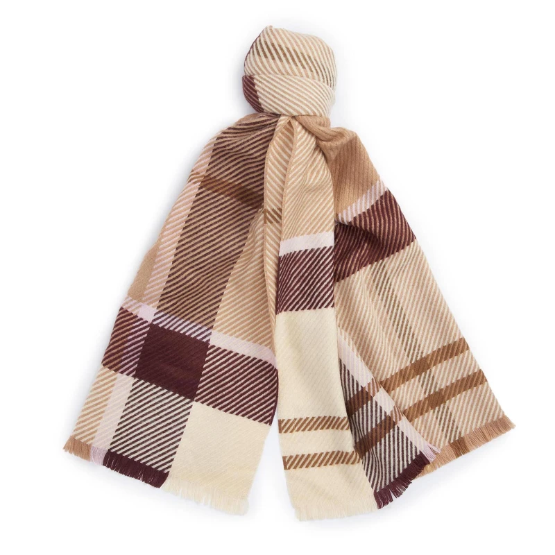 Image of Barbour Blair Tartan Intarsia-Knit Scarf female LSC0308PU51