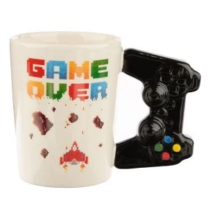 Image of Ceramic Game Over Shaped Handle Mug