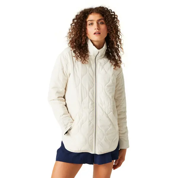 Image of Regatta Womens Courcelle Full Zip Quilted Coat 16 - Bust 40' (102cm) Light Vanilla RWN284-045-16