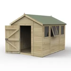 Image of 10' x 8' Forest Timberdale 25yr Guarantee Tongue & Groove Pressure Treated Apex Shed a 4 Windows (3.06m x 2.52m)