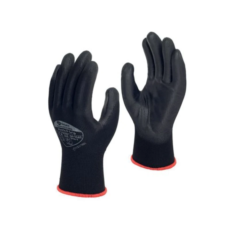 Image of Polyco Matrix P Grip Black PU Palm Coated Gloves Size XXL 40-MAT/11