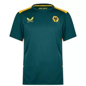 Image of Castore Wolves Short Sleeve T-Shirt Mens - Green