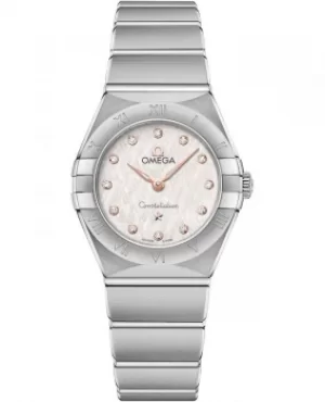 Image of Omega Constellation Manhattan Quartz 25mm Silver Dial Diamond Stainless Steel Womens Watch 131.10.25.60.52.001 131.10.25.60.52.001