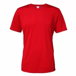 Image of Gildan Mens Core Short Sleeve Moisture Wicking T-Shirt (M) (Sport Scarlet Red)