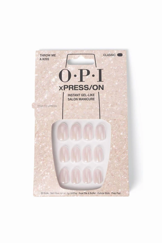 Image of OPI OPI xPRESS/ON Iconic Shades Short Throw Me A Kiss