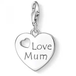 Image of Ladies Thomas Sabo Sterling Silver Charm Club Love Mum Charm