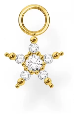 Image of Thomas Sabo 18k Yellow Gold Single Star Earring Pendant Jewellery