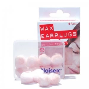 Image of Noise-X Wax Mouldable Cotton Covered Earplugs 6 Pairs
