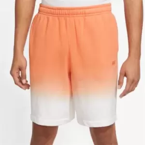 Image of Nike Club Dip Dyed Shorts - Orange