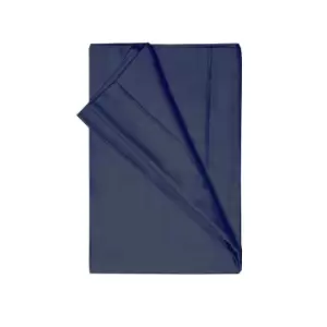 Image of Belledorm 200 Thread Count Egyptian Cotton Flat Sheet (Double) (Navy)