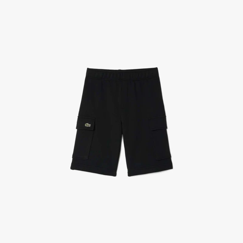 Image of Embroidered Logo Cargo Shorts in Cotton