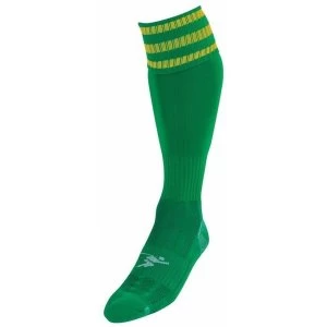 Image of PT 3 Stripe Pro Football Socks LBoys Green/Gold