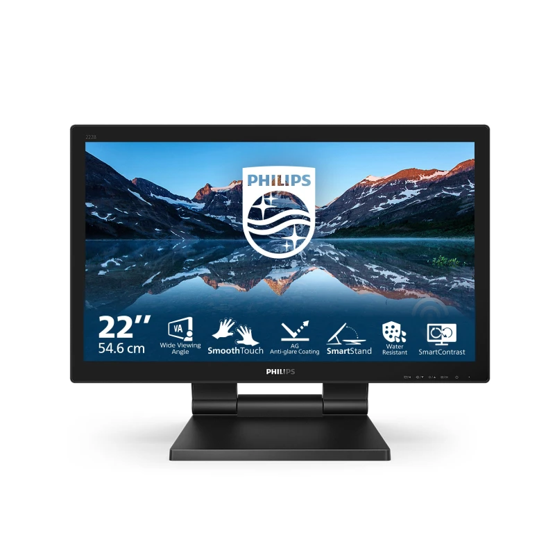 Image of Philips B Line 222B9TA/00 computer monitor 54.6cm (21.5") 1920 x 1080 pixels Full HD LCD Touch Screen Tabletop Black 222B9TA/00