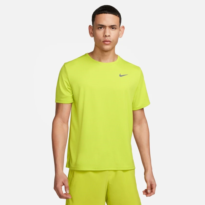Image of Nike DriFit Miler Running Top Mens - Green Green L