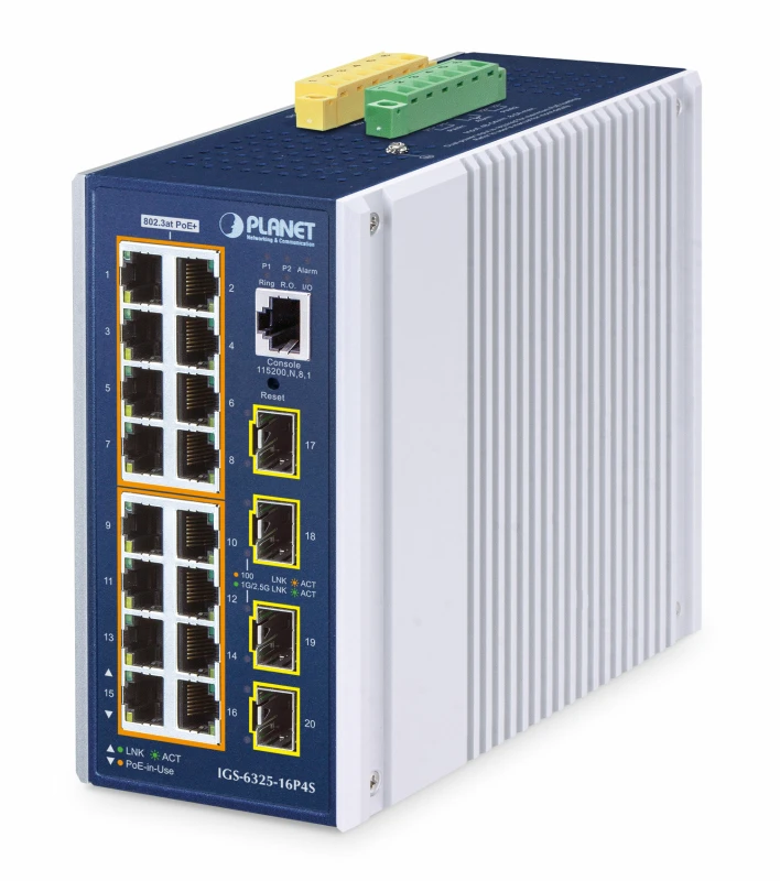 Image of PLANET IGS-6325-16P4S network switch Managed L3 Gigabit Ethernet (10/1