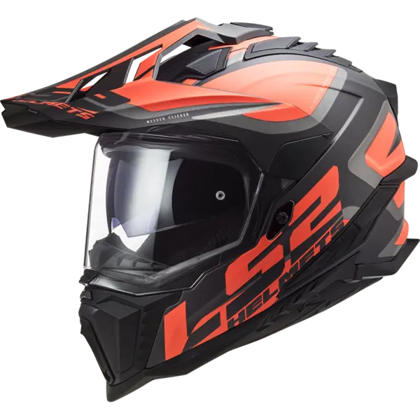 Image of LS2 MX701 Explorer Alter Matt Black Fluo Orange 06 Adventure Helmet Size L