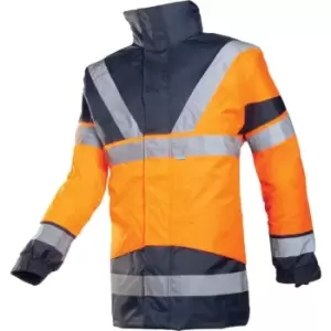 Image of Medium Hi-vis Skollfield 4-in-1 Jacket Orange & Navy