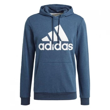 Image of adidas Essentials Big Logo Hoodie Mens - Crew Navy Mel / White