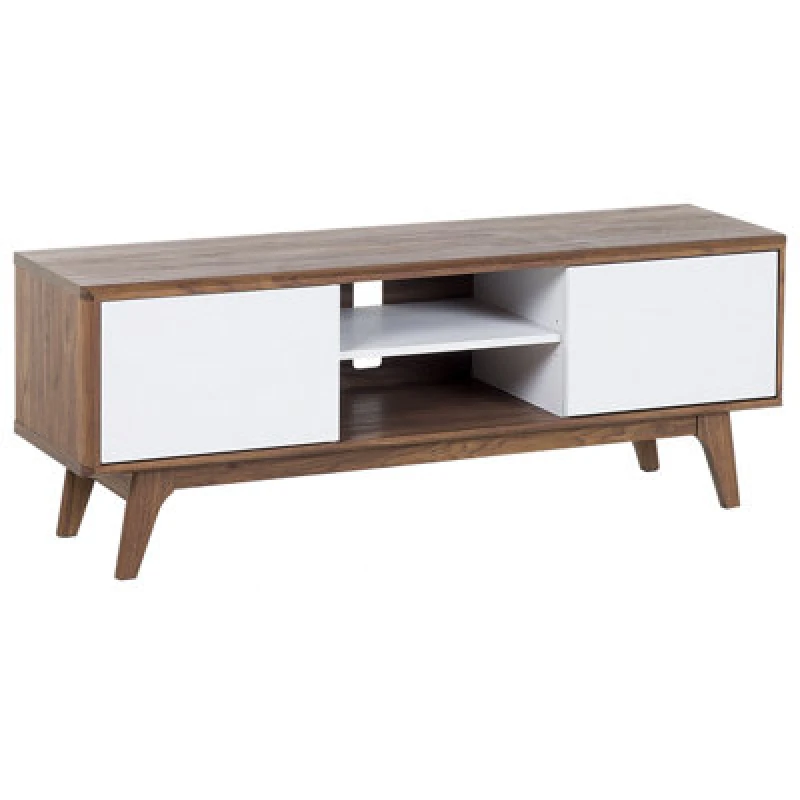 Image of Beliani TV Stand Rochester Brown/ White