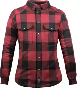 Image of John Doe Motoshirt XTM Ladies Motorcycle Shirt, black-red, Size XS for Women, black-red, Size XS for Women