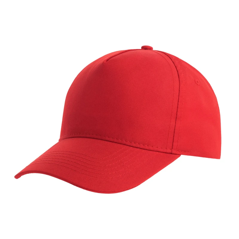 Image of Atlantis Recy Five 5 Panel Baseball Cap in Red Red Unisex One Size