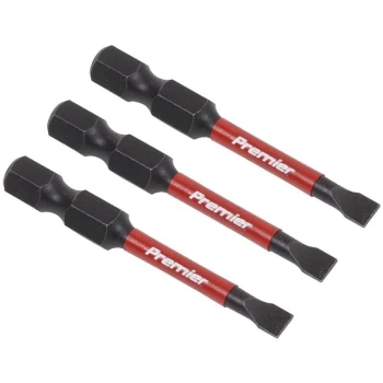 Image of Sealey AK8226 Slotted 4.5mm Impact Power Tool Bits 50mm - 3pc