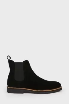 Image of Suede Black Chelsea Boots