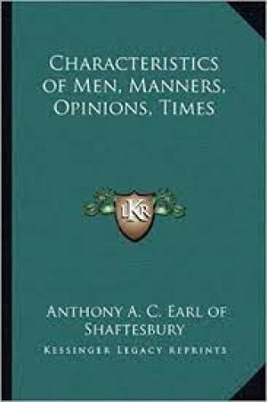 Image of Characteristics of men manners opinions times by Lord Shaftesbury