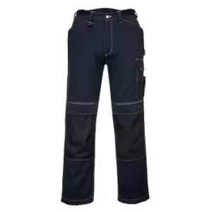 Image of Portwest Mens PW3 Work Trousers (46R) (Navy/Black)