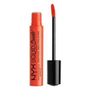 Image of NYX Professional Makeup Liquid Suede Metallic Matte Lipstick Orange county